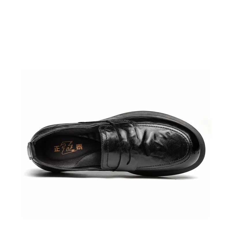 CHINT Dress Shoes Men Low Top Black-3