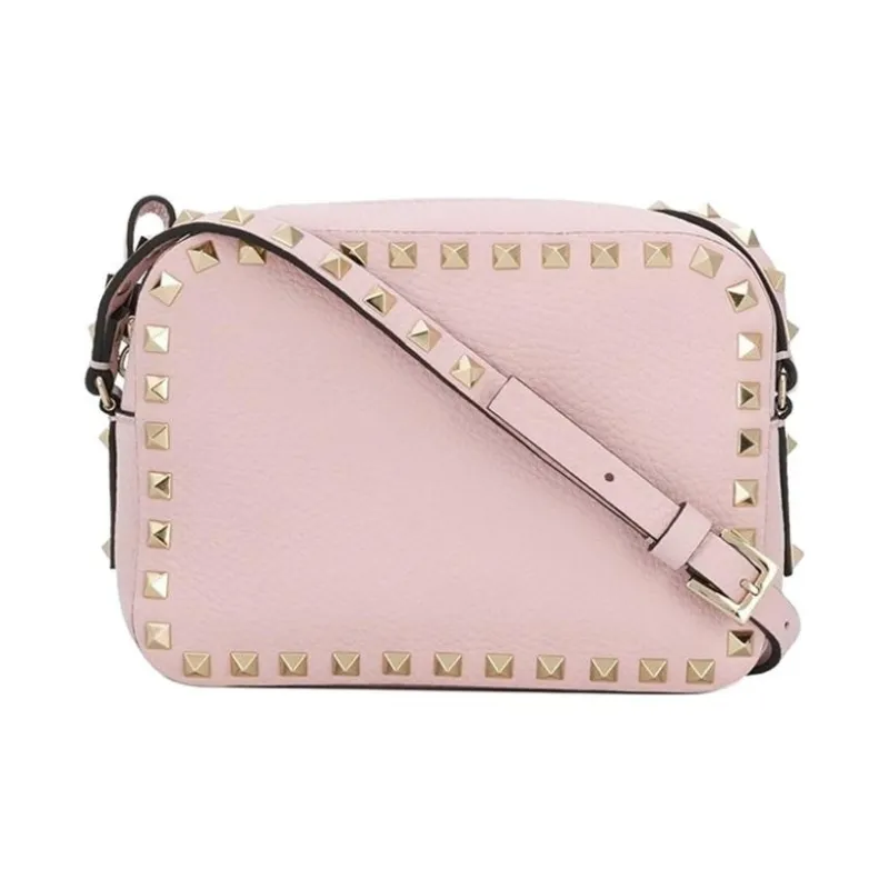 Valentino Leather Camera Bags Crossbody Bag Shoulder Bag Women's Pink-0
