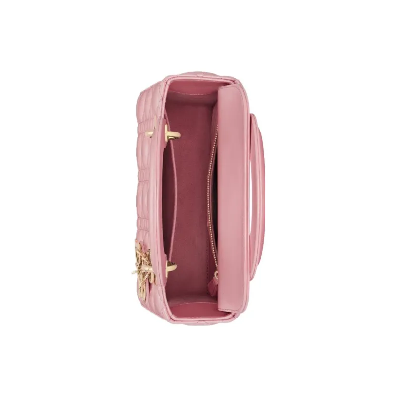 DIOR Lady Dior Pearlescent Lambskin Lady Dior Bag, Shoulder Bag, Crossbody Bag, Handbag Trumpets Women's Peach Pink-4