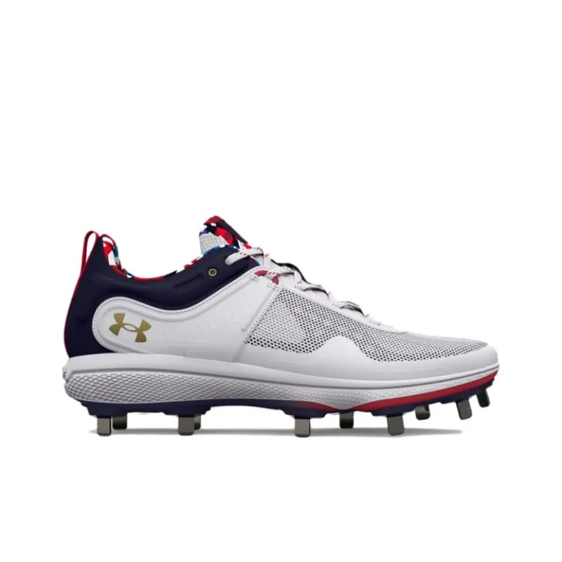 Under Armour GLYDE MT USA Cushioning Anti-Slip And Wear-Resistant Low-Top Training Shoes Women's White Blue-1