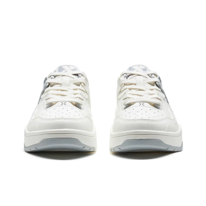 XTEP Low Top Skateboard Shoes Women's White Gray-3