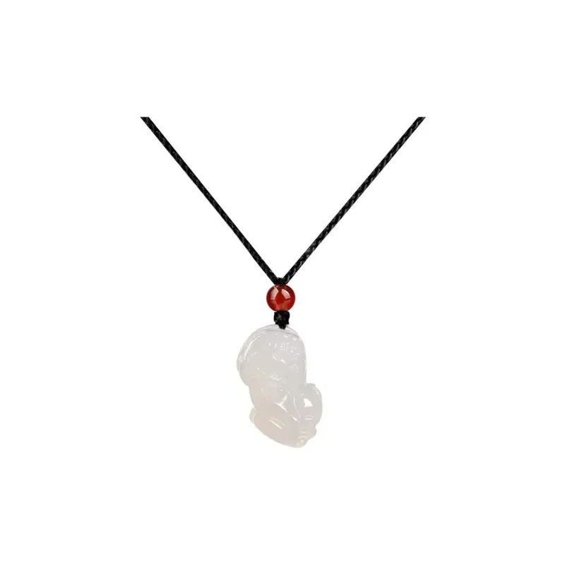 Emerald Dynasty Chalcedony Collarbone Chain Unisex-0