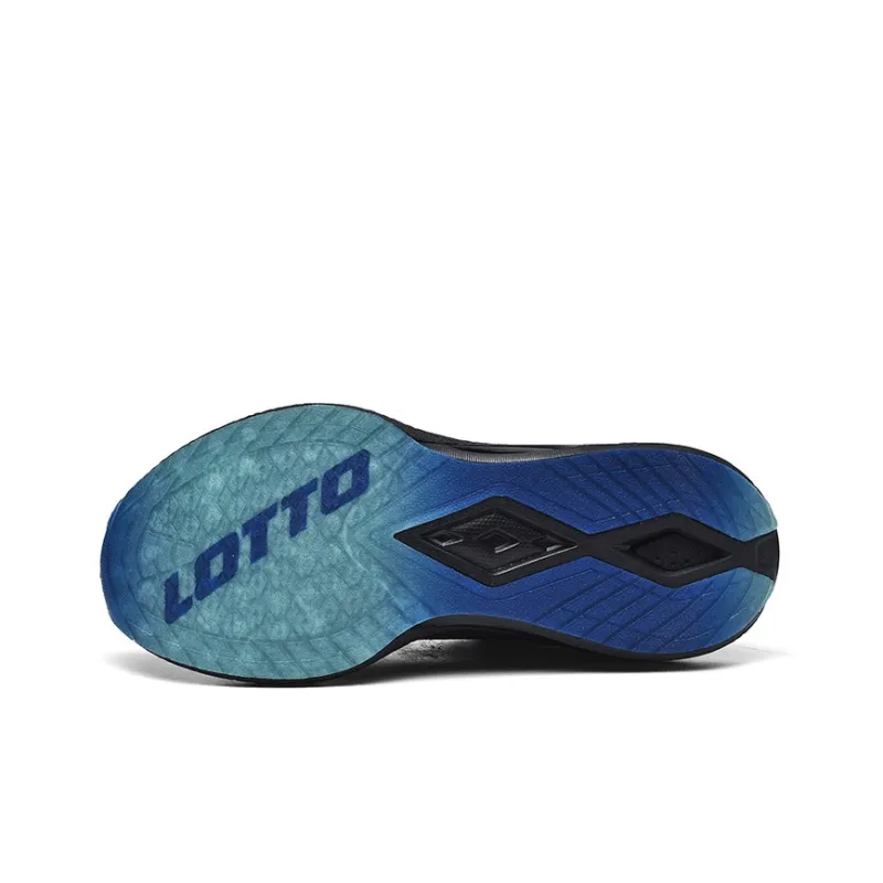 LOTTO Running Shoes Men Low Top Black/White/Neon Green/Orange Red/Red-9