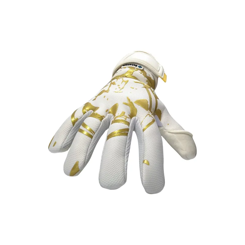Defense Goalkeeper Gloves Latex Professional Competition Unisex 7 8 9 10 White Gold-4