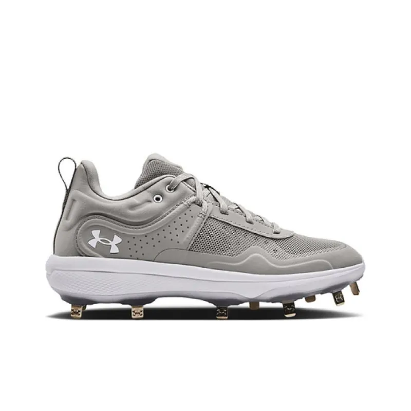 Under Armour Cushioning, Wear Resistant Low Top Running Shoes Unisex Gray White-1