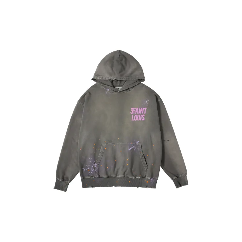 SSSAINT LOUIS Long Sleeved Sweatshirt Unisex Washed Gray-1