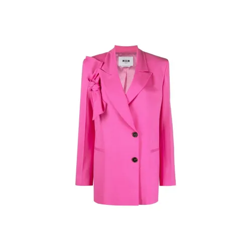 MSGM Bow-detail Double-breasted Blazer