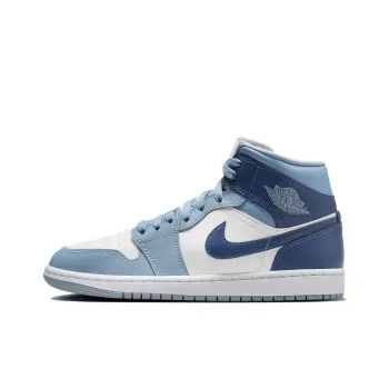 Air Jordan 1 Mid Sail Diffused Blue Women's