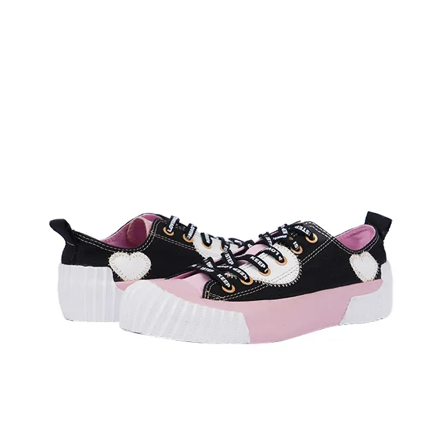 ISTEP Low Top Canvas Shoes Women's Black-3