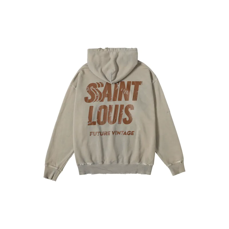 SSSAINT LOUIS Hooded Pullover Long Sleeved Sweatshirt Unisex-1