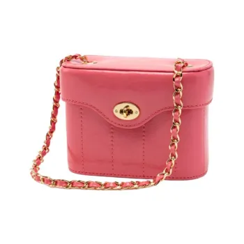 CARDINAL RED Cow Leather Box Bag Shoulder Bag Crossbody Bag Regular Women's Pink