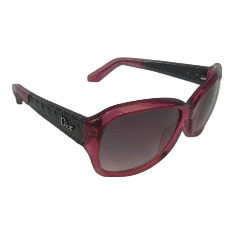 DIOR Plastic Irregular Shape Sunglasses Unisex Red-1