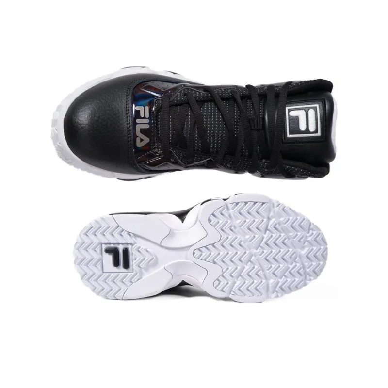 FILA MB NIGHT WALK Wear-resistant And Lightweight Mid-Top Basketball Shoes Men's Black-3