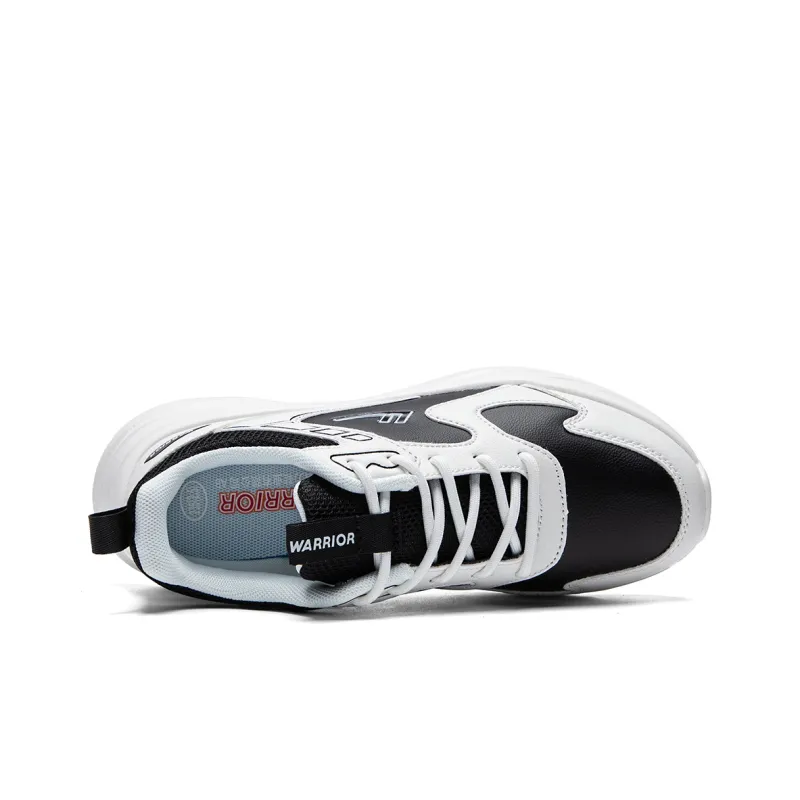 Warrior Panda Shoes Lightweight And Breathable Low Top Casual Shoes Unisex Black White-3