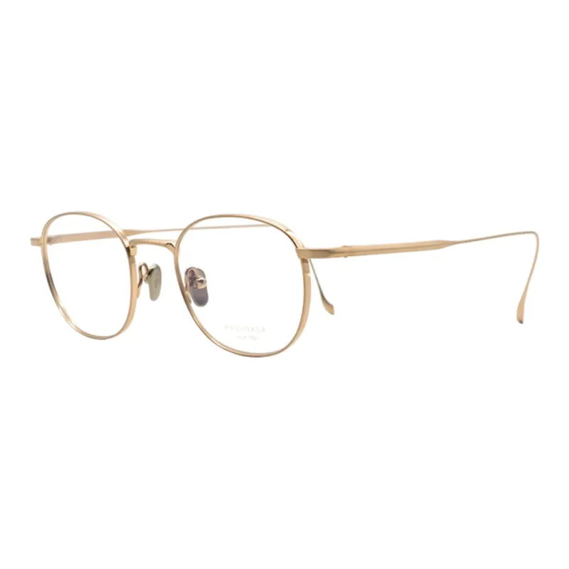 MASUNAGA Titanium Irregular Shape Eyeglass Frames Unisex Gothic Black-9