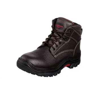 Skechers Work Relaxed Fit：Burgin Cushioning Wear-Resistant High-Top Outdoor Shoes Men's Brown Black