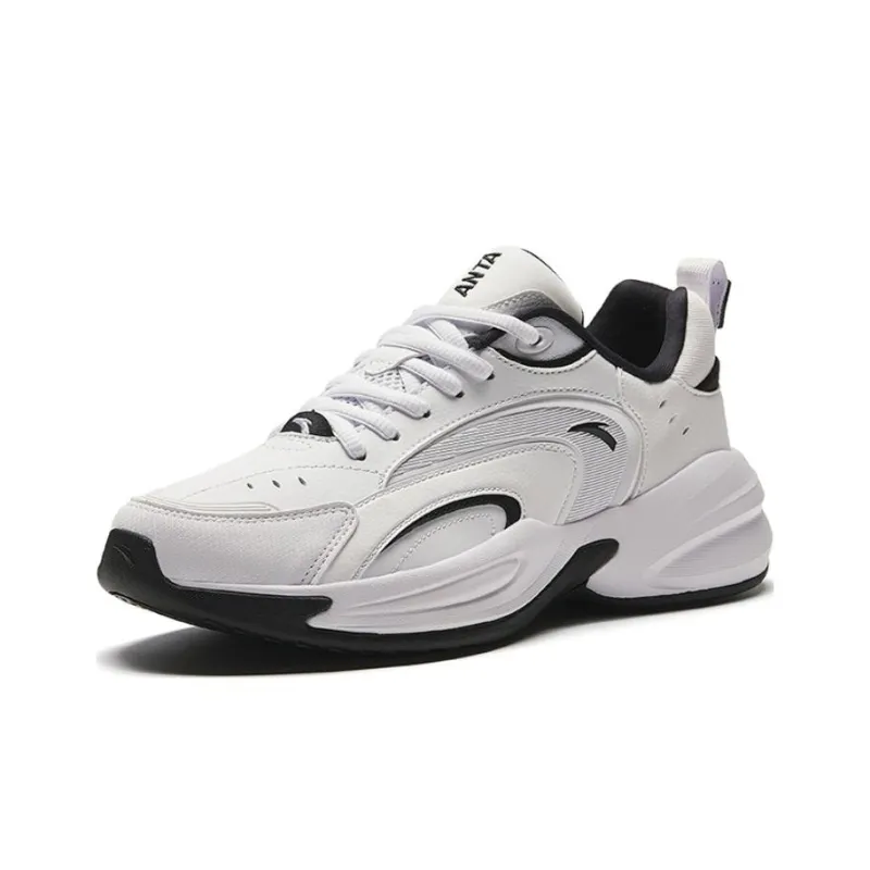 Anta ACE ACE Cushioning Low Top Chunky Sneakers Women's White Black-1