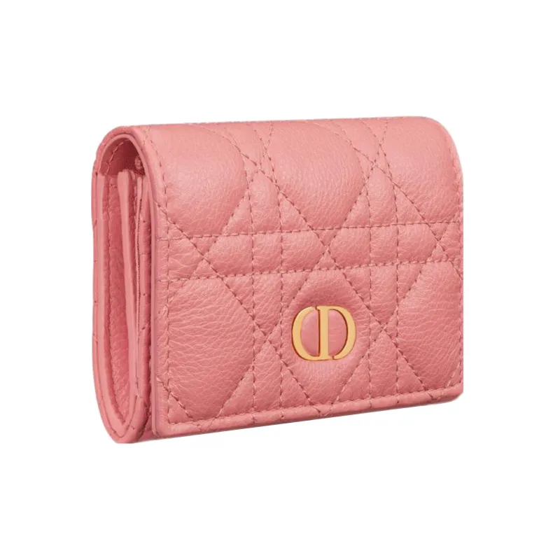 DIOR Caro Soft Calfskin Wallet Extra Small Women's Light Pink-1