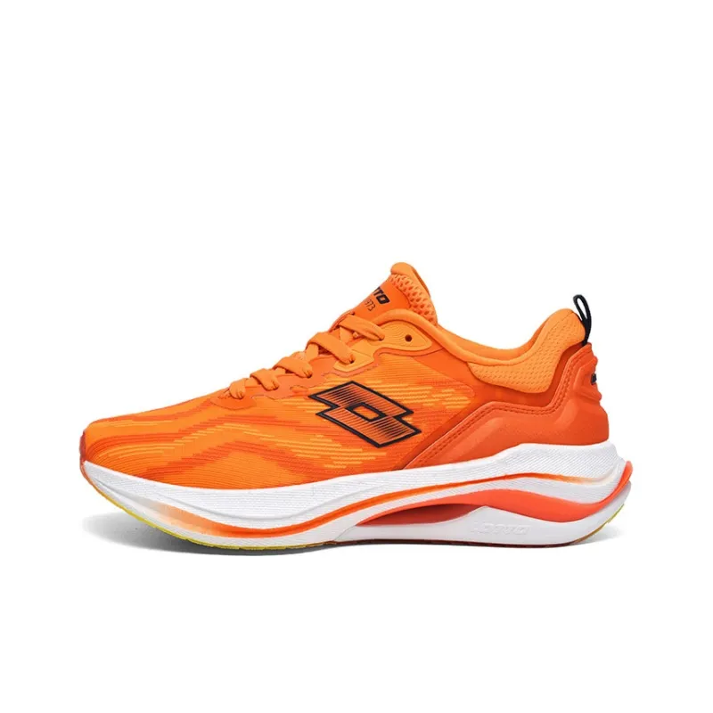 LOTTO Running Shoes Men Low Top Black/White/Neon Green/Orange Red/Red-10