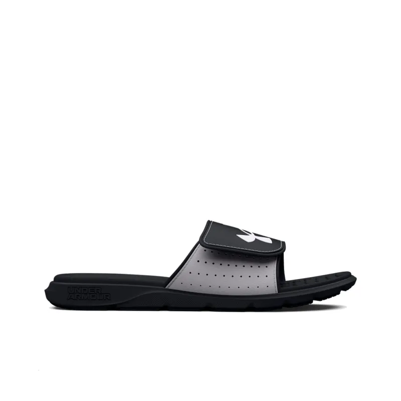 Under Armour Rubber Sole Slippers Men's Black Gray-1