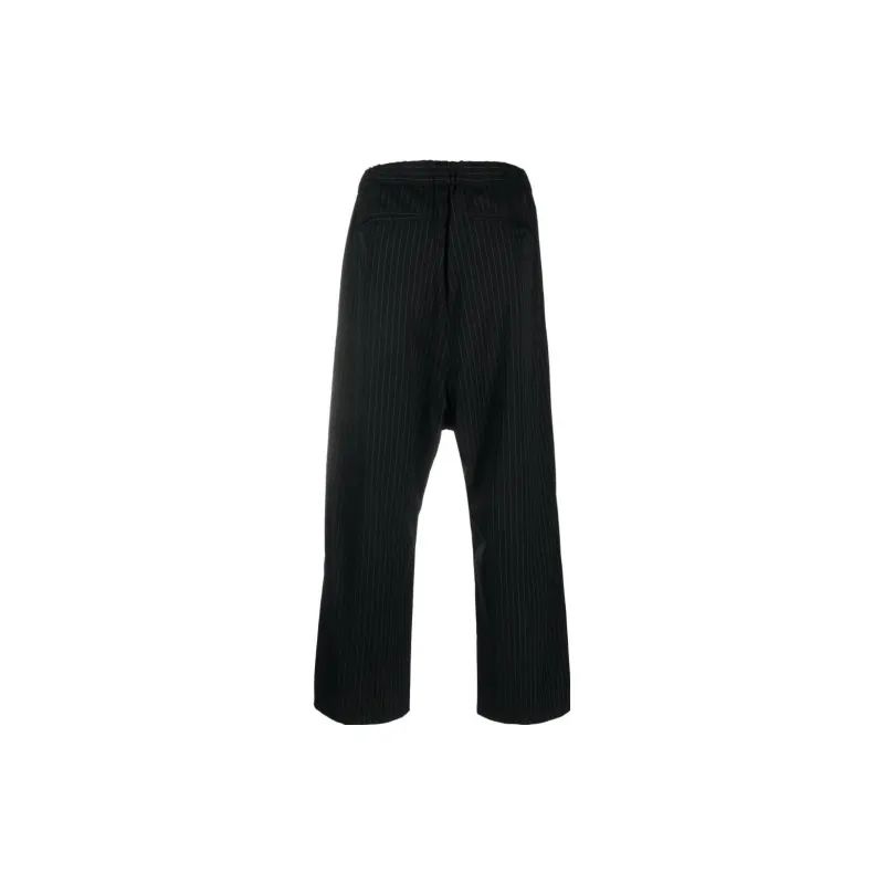 ATTACHMENT Pinstripe print Drop crotch Trousers-1