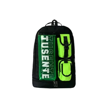 Deli Bear Oxford Backpack Large Size Unisex Black & Orange/Black & Green/Black & Purple/Gray & Orange Multicolor