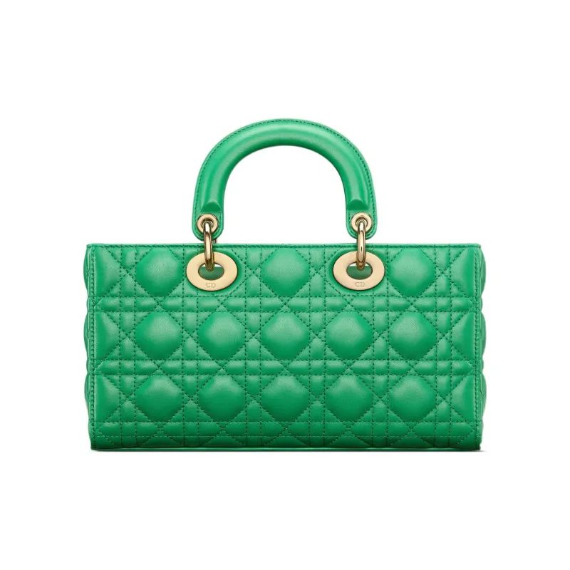 DIOR Lady D-JOY Lambskin Crossbody Handbags Medium Size Women's Moss Green-3