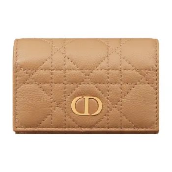 DIOR Caro Soft Calfskin Wallet Extra Small Women's Brown