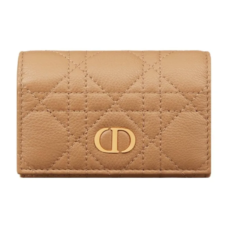 DIOR Caro Soft Calfskin Wallet Extra Small Women's Brown-0