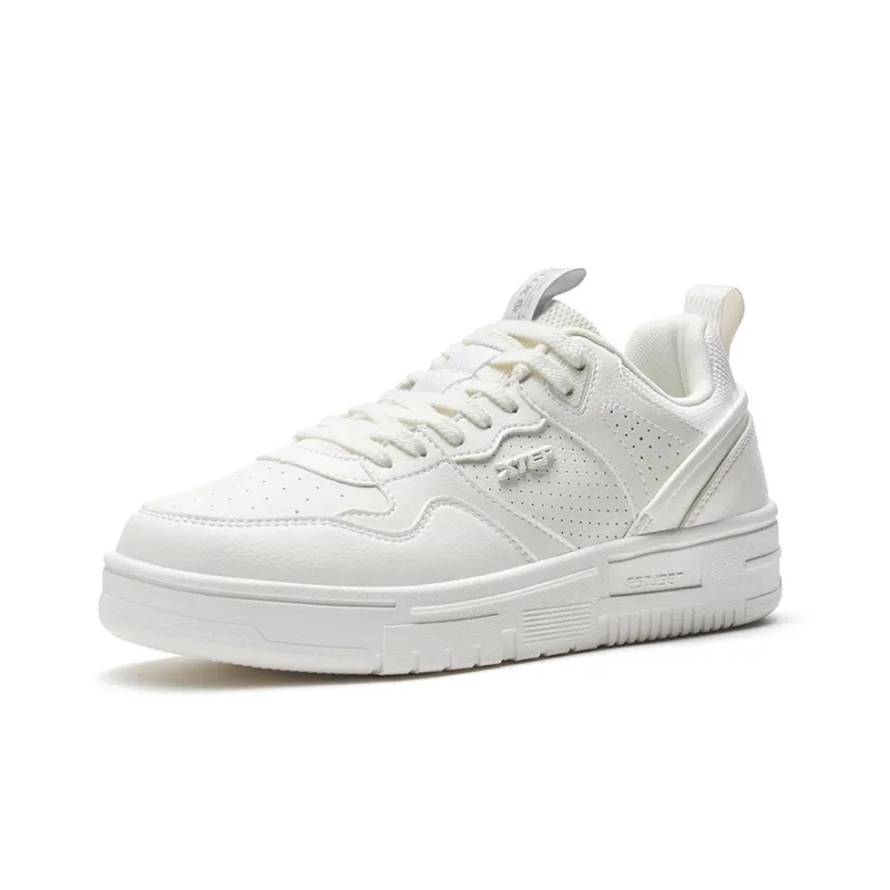 XTEP Alfalfa White Wear resistant And Lightweight Low Top Skateboard Shoes Men's Sail White-1