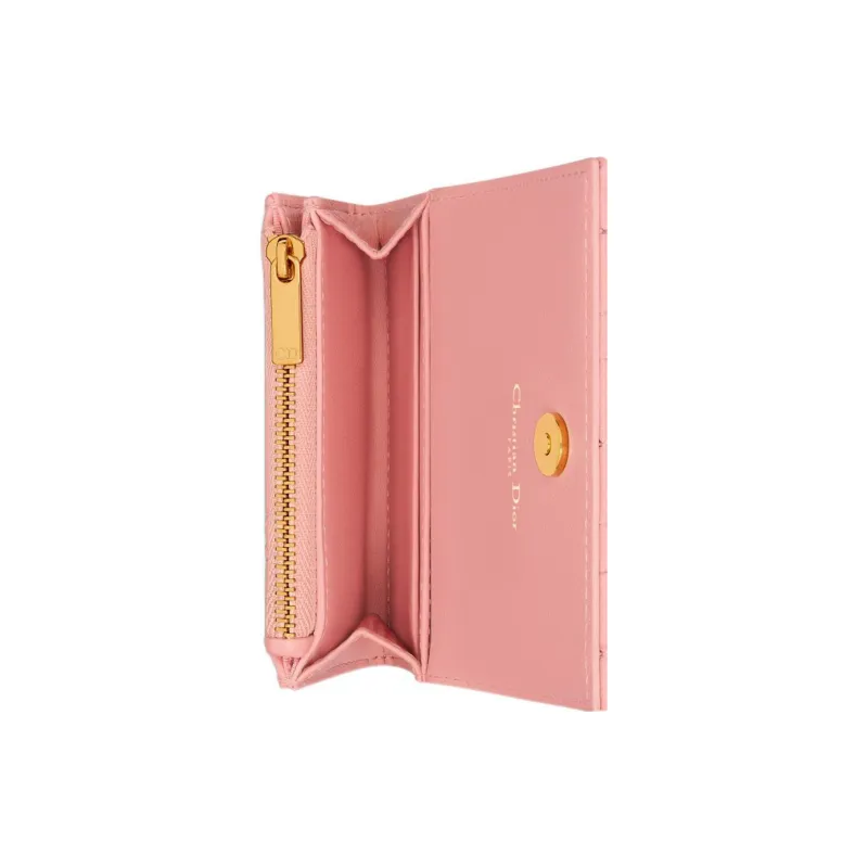 DIOR Caro Soft Calfskin Wallet Extra Small Women's Light Pink-3