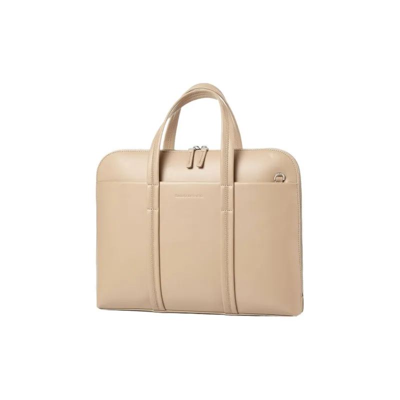 SAMSONITE Polyurethane Briefcase Laptop Bag Shoulder Bag Crossbody Bag Handbag Unisex Beige-1