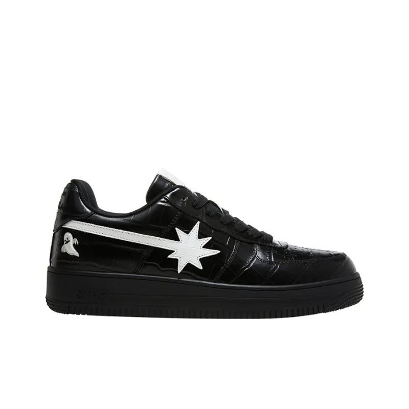 Starwalk Soldier Slip Resistant Low Top Skateboard Shoes Unisex Black-1
