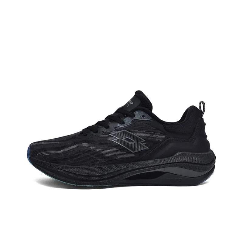 LOTTO Running Shoes Men Low Top Black/White/Neon Green/Orange Red/Red-5