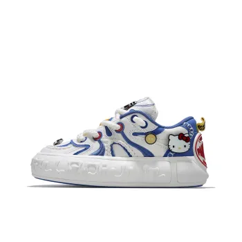 Hello Kitty x Palladium Low Top Skateboard Shoes, Lace Up Shoes Women's Blue Red