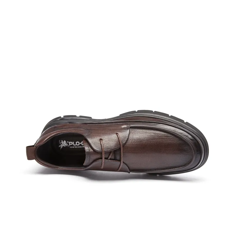 PLO CART Men's Casual Shoes Men Low Top Black/Brown-7