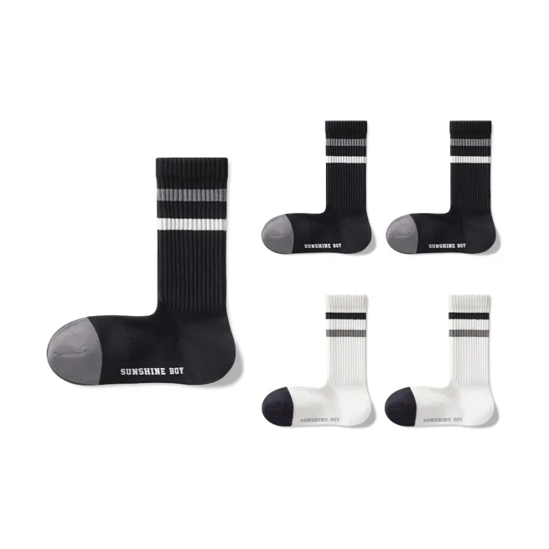 B&C.Room Mid Calf Socks Fall Winter Men's 5 Pack-3
