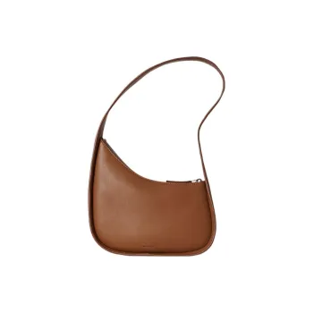 THE ROW Half Moon Smooth Calf Leather Handbag Shoulder Bag Women's Leather Brown