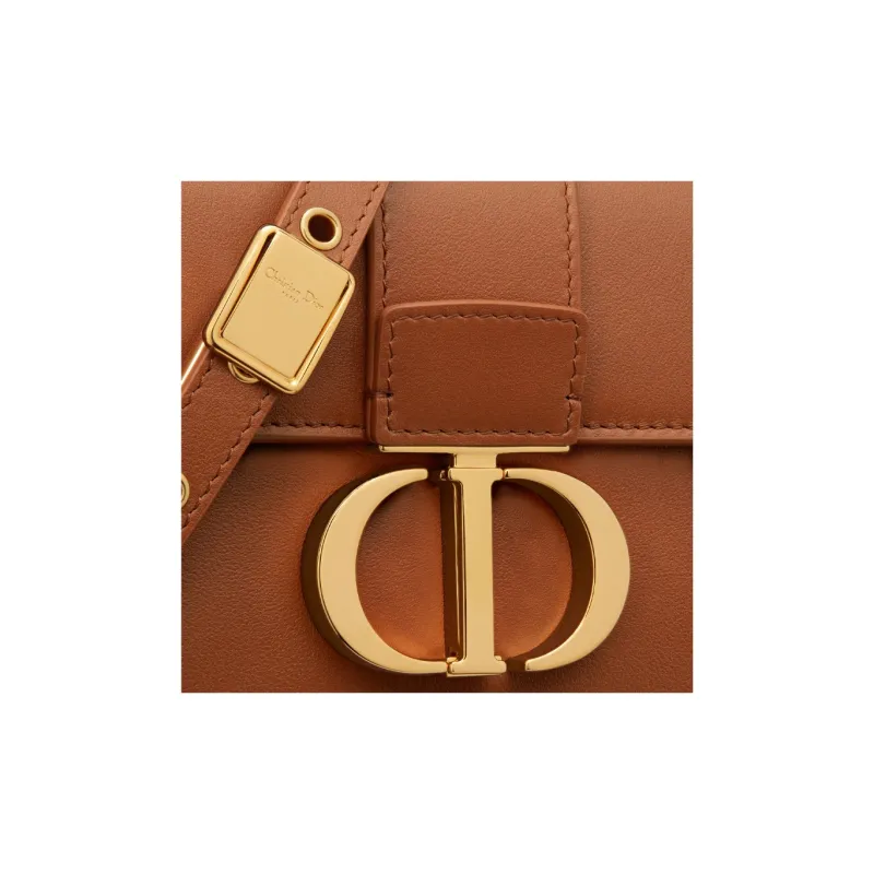 DIOR 30 Montaigne Cow Leather Shoulder Bag Crossbody Bag Women's Gold Brown-5