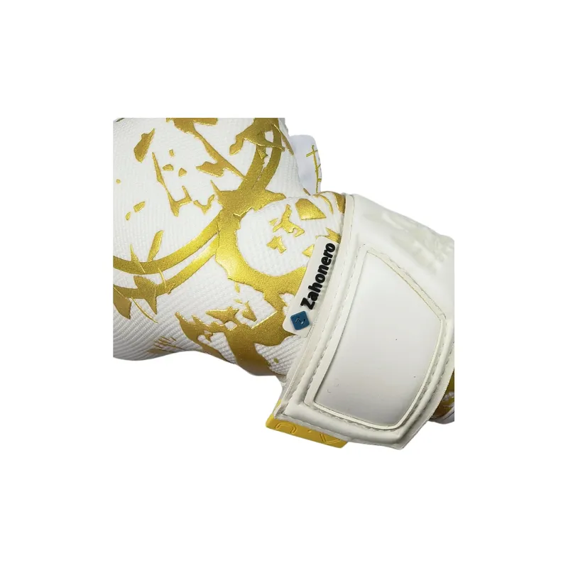 Defense Goalkeeper Gloves Latex Professional Competition Unisex 7 8 9 10 White Gold-5