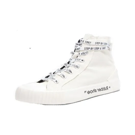 ISTEP High Top Canvas Shoes Women's White-0