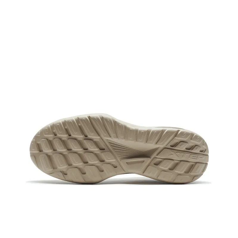 XTEP Star Meteor Wear-resistant And Lightweight Low-Top Casual Shoes Men's Leather Gray Clay Earth Tone-5