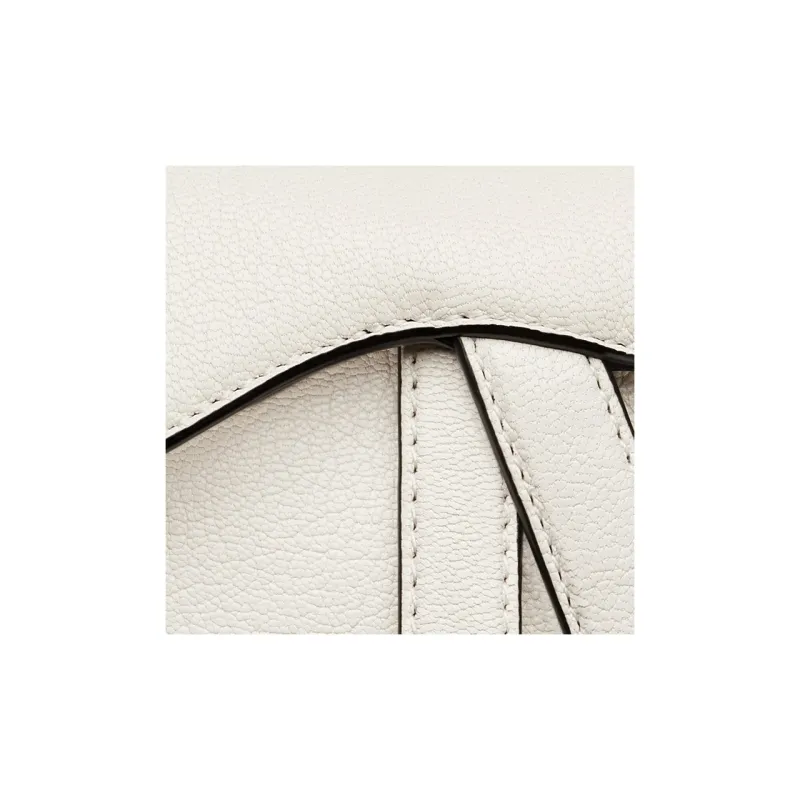 DIOR Saddle Goatskin Saddle Bag Shoulder Bag Crossbody Bag Handbag Extra Mini Women's Latte-5