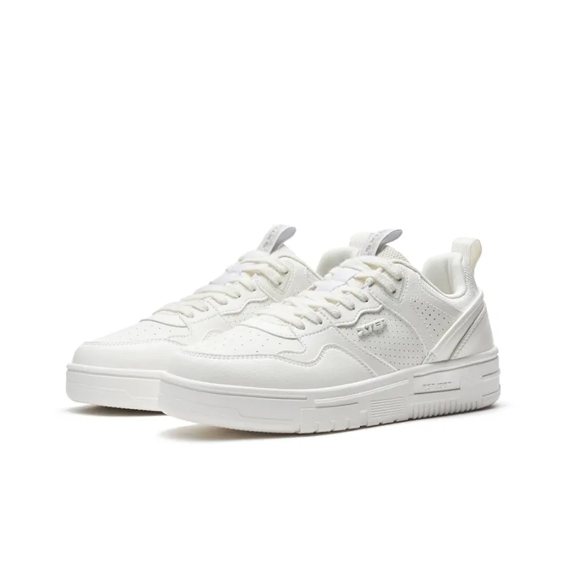 XTEP Alfalfa White Wear resistant And Lightweight Low Top Skateboard Shoes Men's Sail White-3