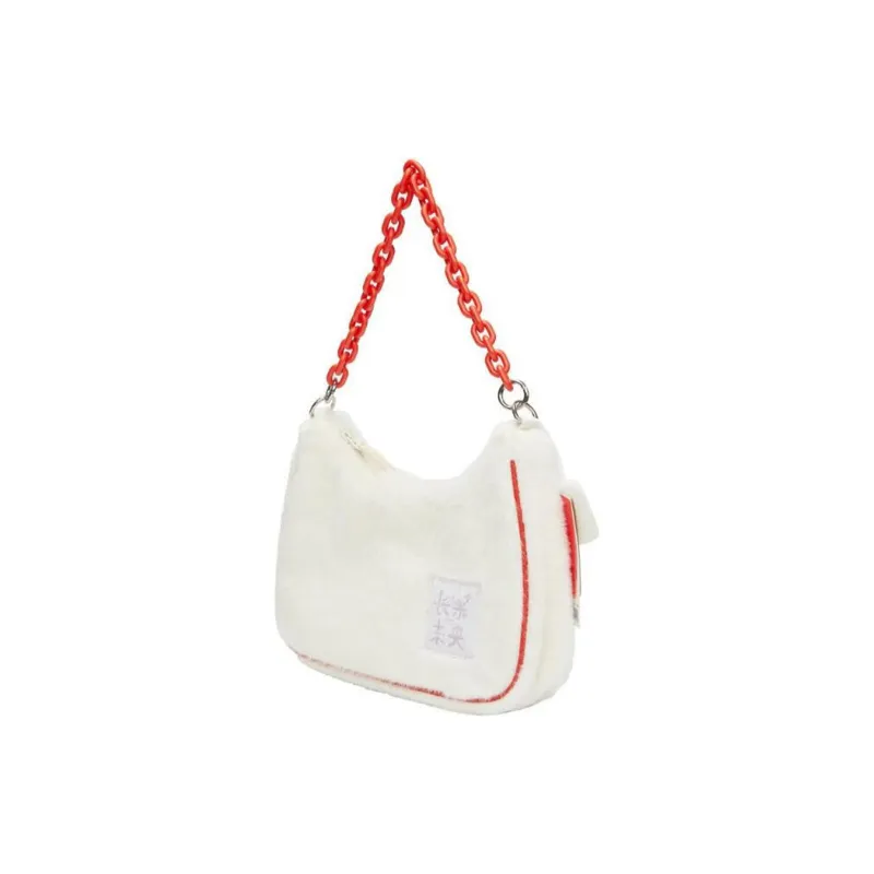 LiNing Chinese Culture Series Fabric Crossbody Bag Shoulder Bag Women's White-1