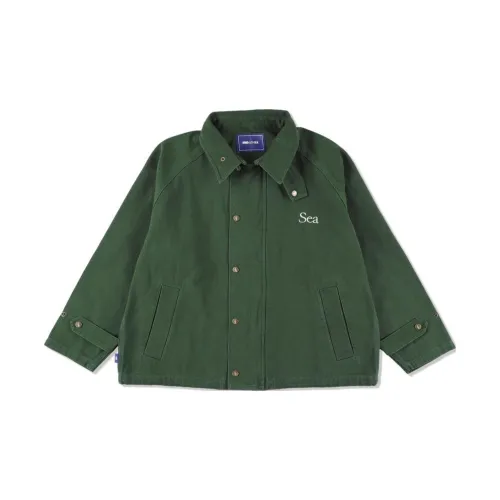 WIND AND SEA Jackets Men Green