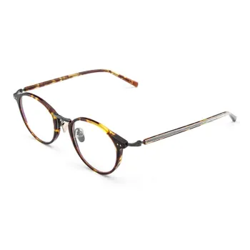 MASUNAGA Plate Frame Irregular Shape Eyeglass Frames Unisex Multicolor