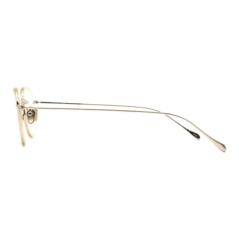 MASUNAGA Plate Frame Titanium Irregular Shape Eyeglass Frames Unisex Multicolor-1