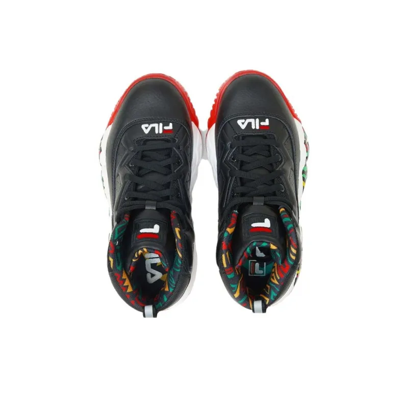 FILA Mashburn Cushioning Wear-Resistant High-Top Basketball Shoes Men's Black-2