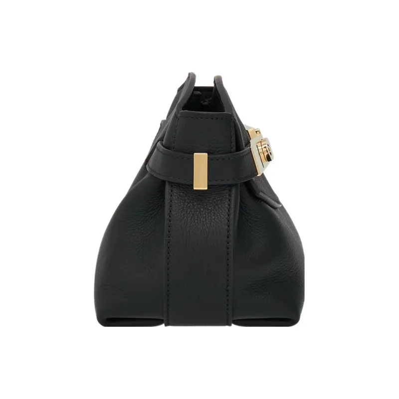 FERRAGAMO Calfskin Evening Bag, Shoulder Bag, Crossbody Bag Trumpets Women's Black-2